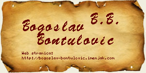 Bogoslav Bontulović vizit kartica